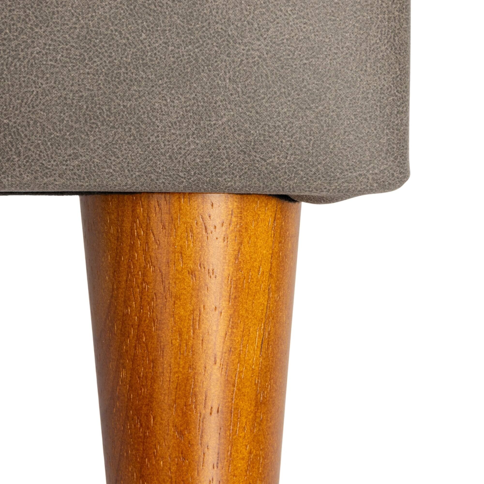 Hello Honey® Atley Ash Gray Vegan Leather Upholstered Modern Storage Ottoman